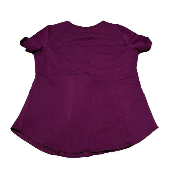 Women's Scrub star Ultimate Size XSmall Maroon Scrub Top Burgundy Pockets XS - Picture 3 of 4